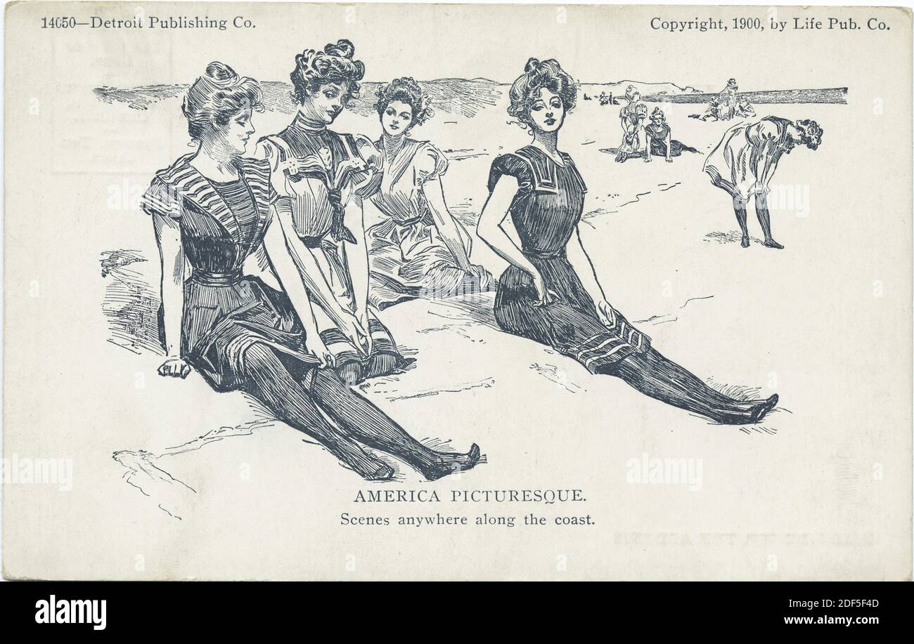 America Picturesque, Life Cartoons, still image, Postcards, 1898 - 1931 Stock Photo