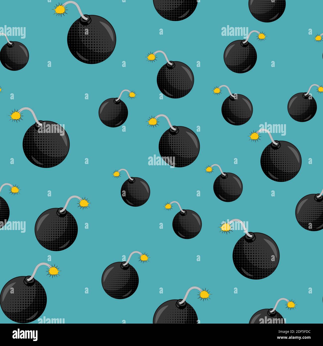 WOW seamless pattern Background with Bomb in Pop Art Style ...