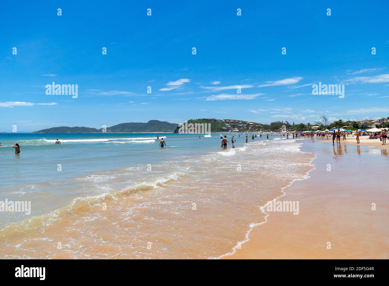 Buzios, Rio de Janeiro, Brazil – December 22, 2019: Praia da Geriba, Panoramic view of this beautiful beach. Stock Photo