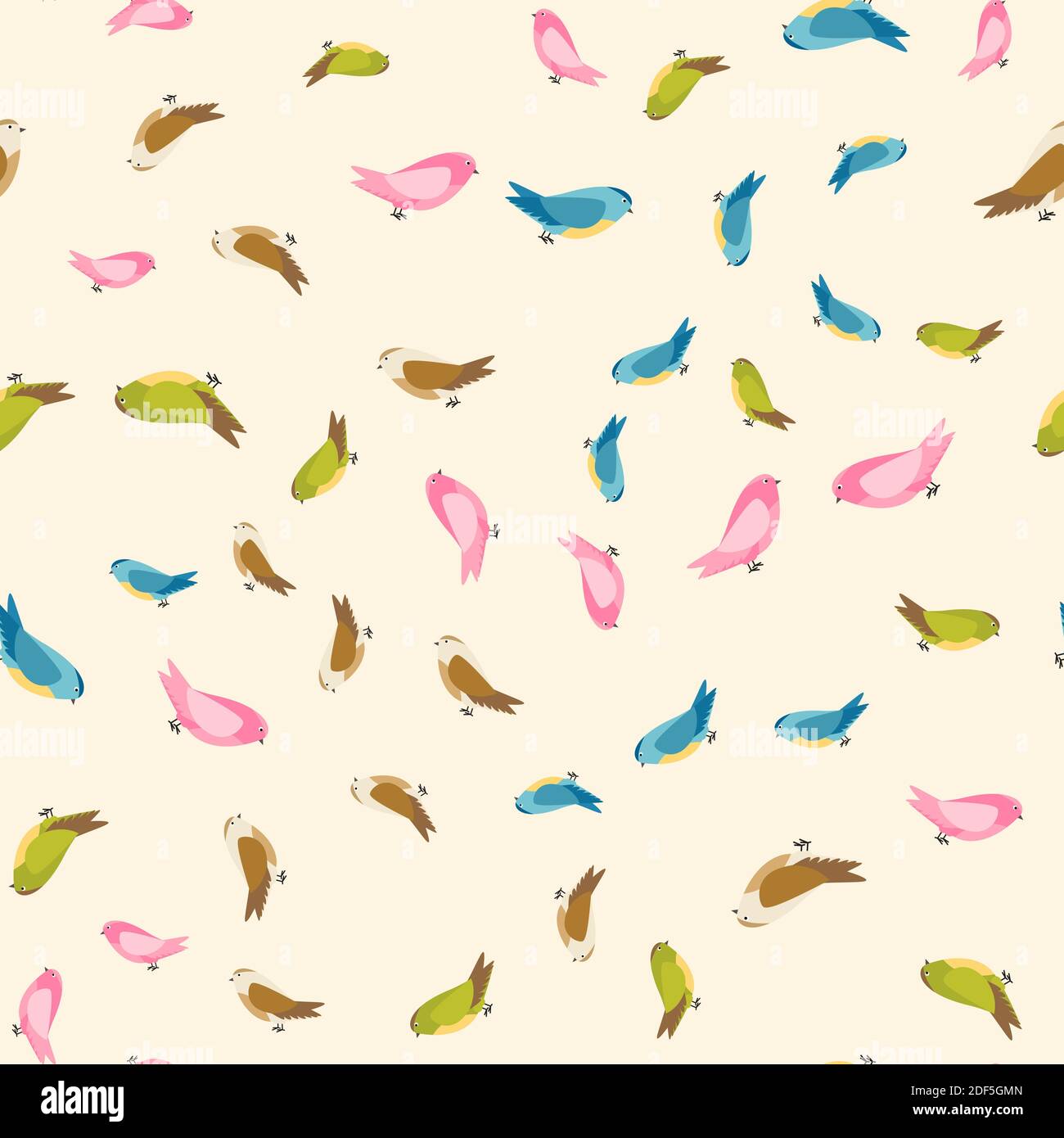Abstract Bird Seamless Pattern Background Illustration Stock Photo - Alamy