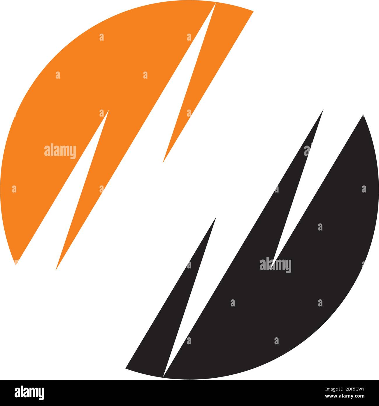 abstract circle tech icon symbol logo design Stock Vector