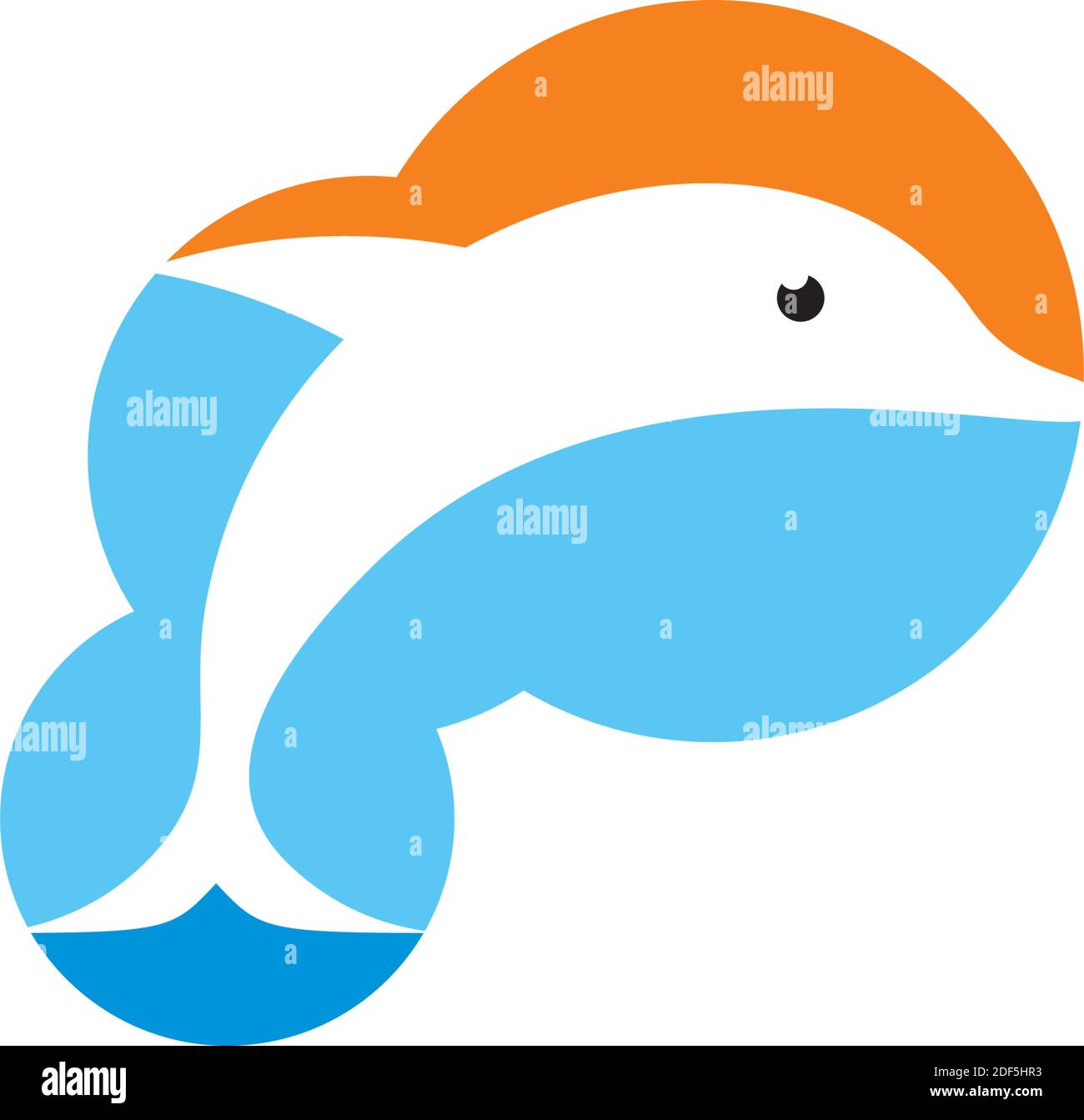 dolphin logo icon vector sign design Stock Vector