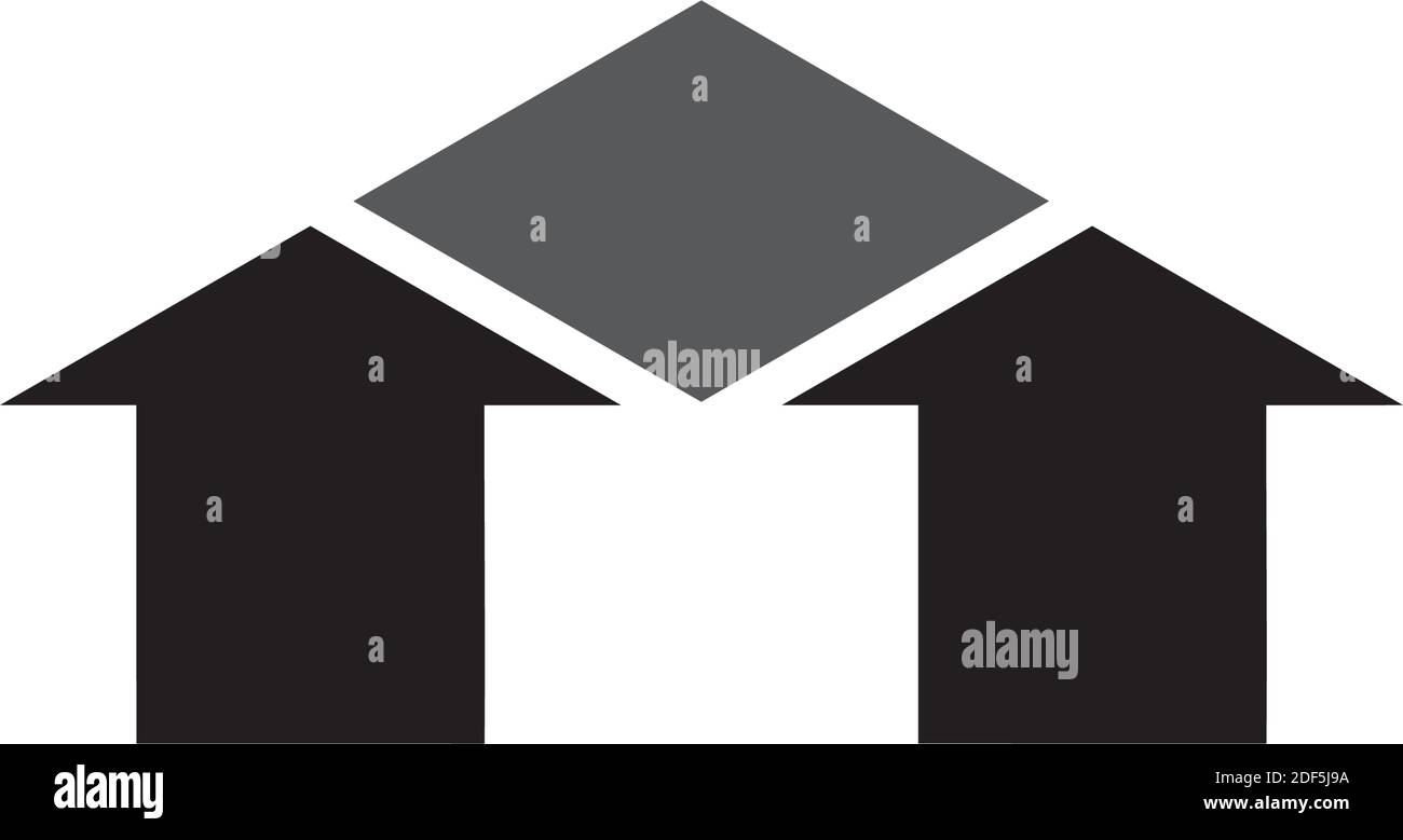 house black logo icon arrow symbol Stock Vector Image & Art - Alamy