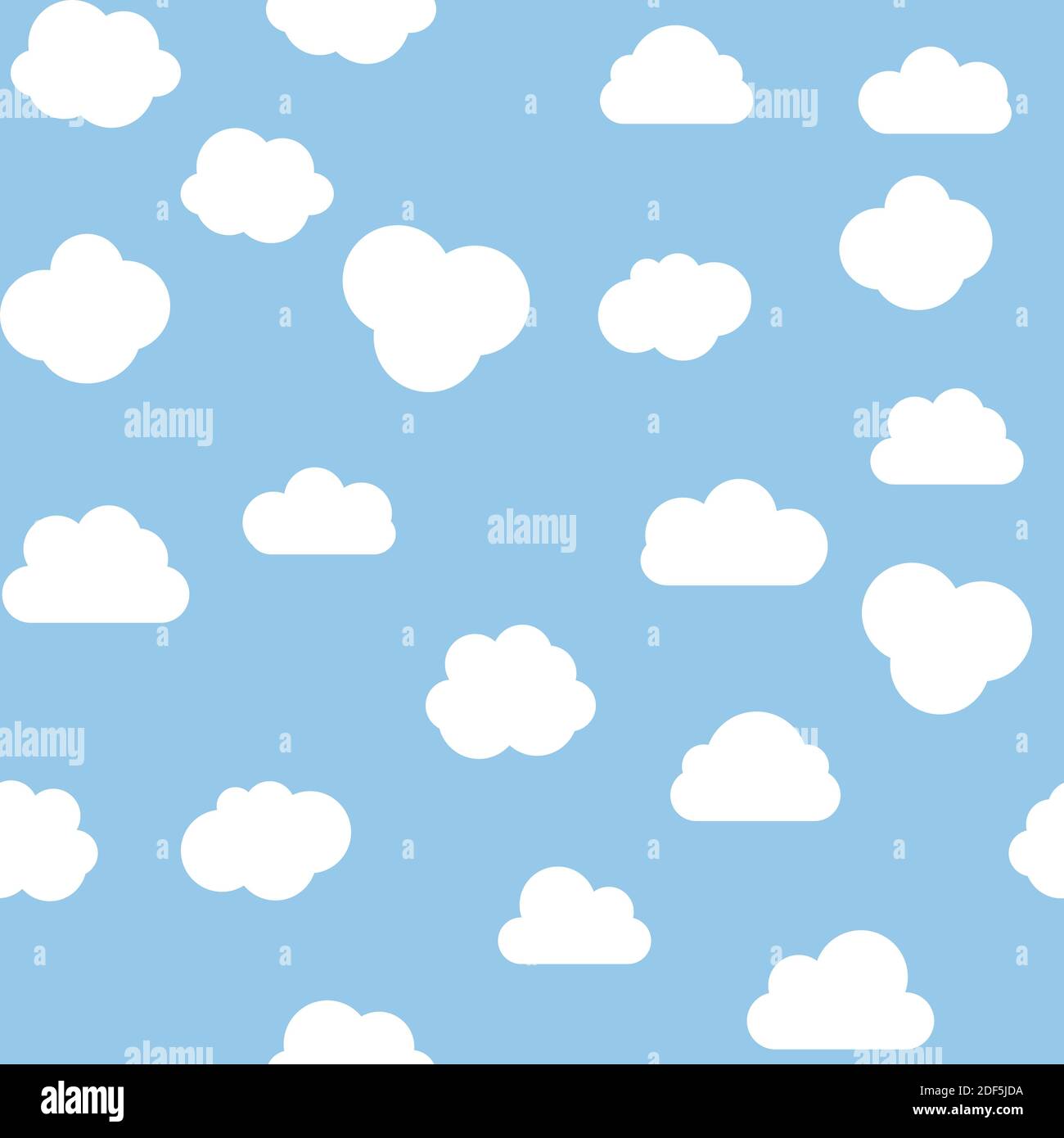 Cloud Seamless Pattern blue background. Illustration Stock Photo - Alamy