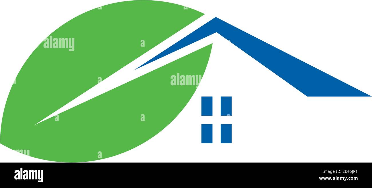 leaf house logo design vector icon symbol Stock Vector Image & Art - Alamy