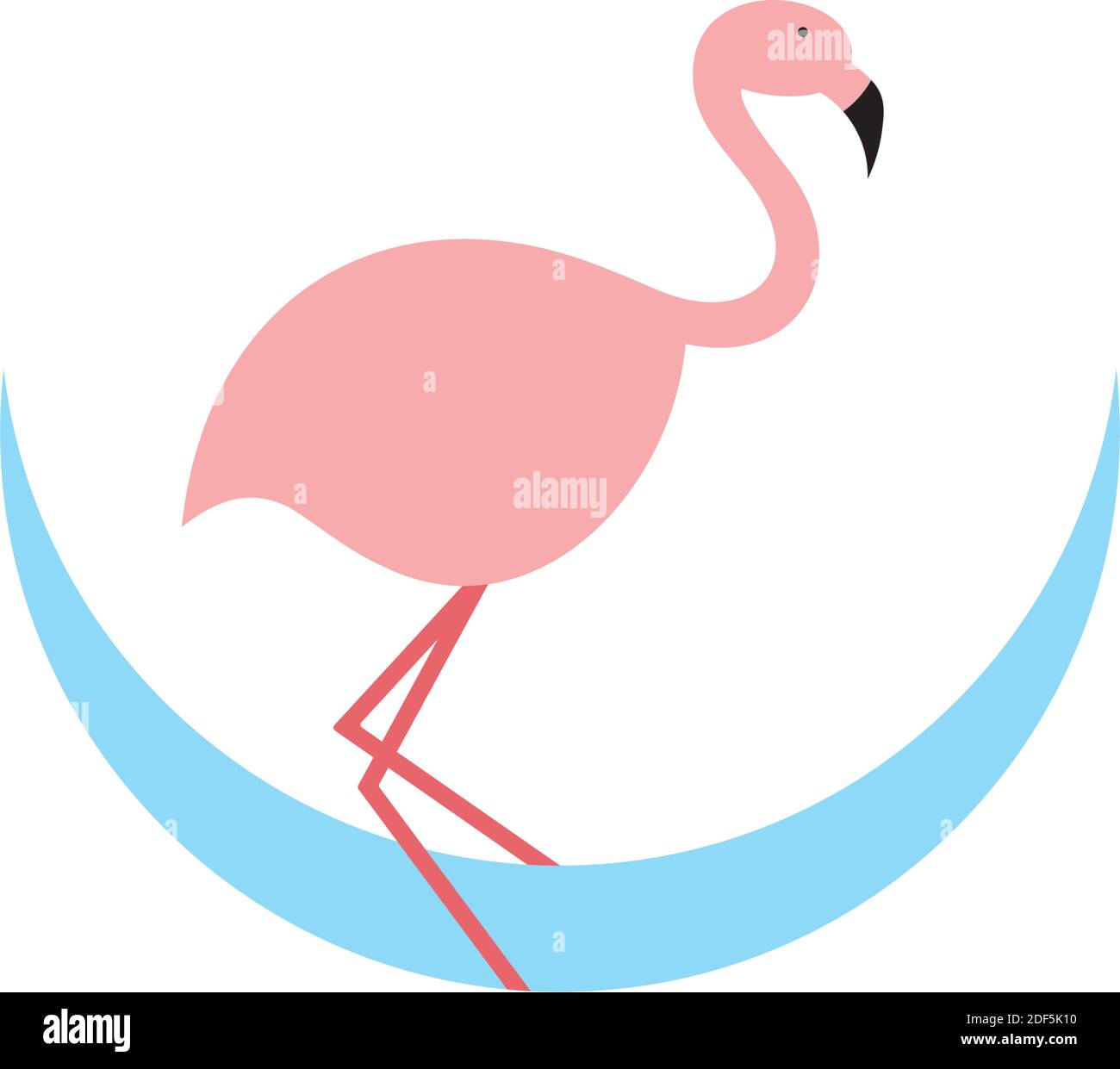 flamingo logo icon design symbol Stock Vector