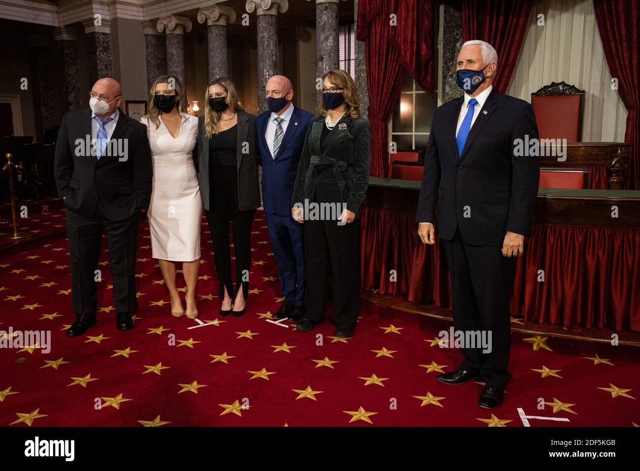 From right: Vice President Mike Pence, Former Congresswoman Gabby