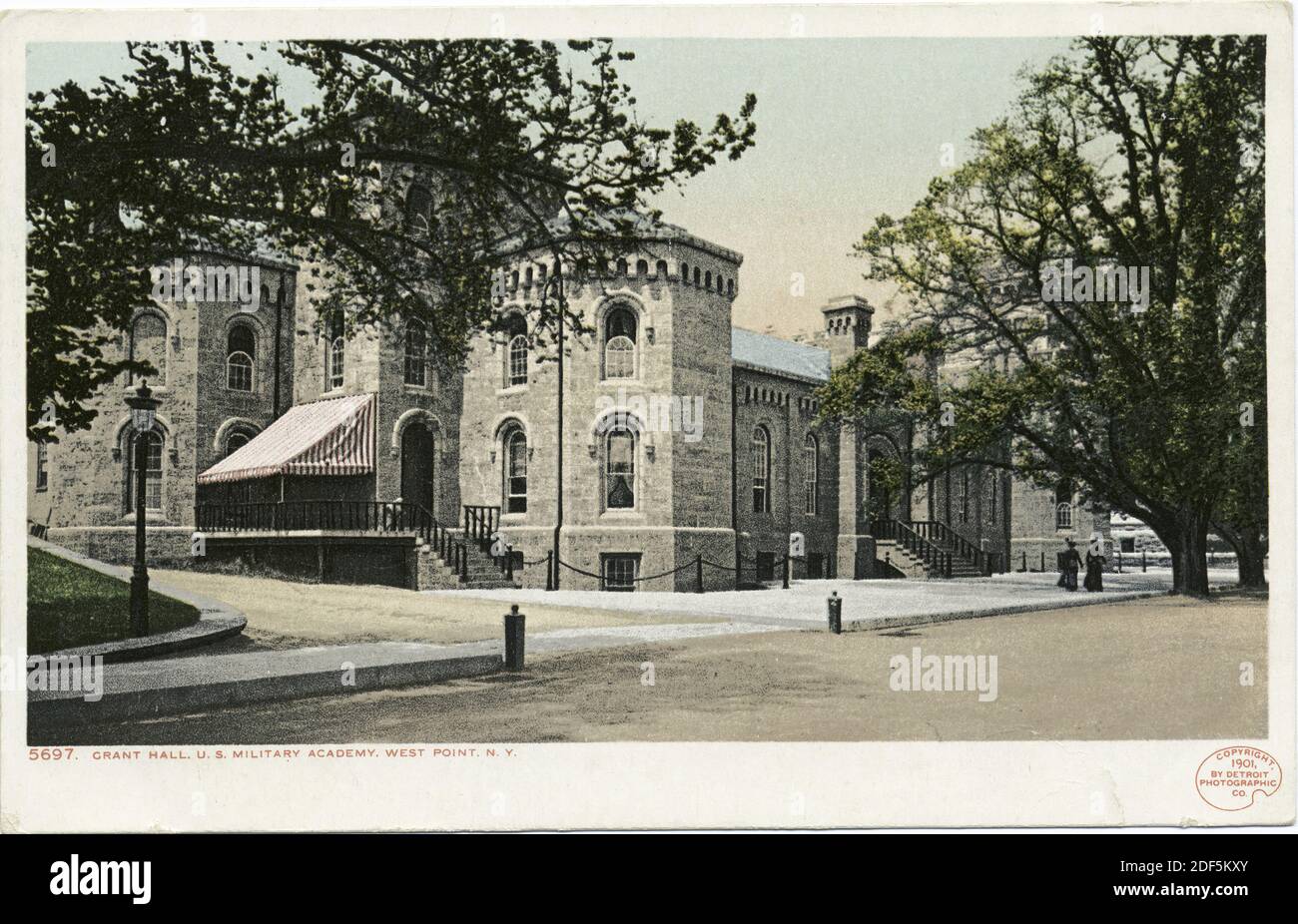 Grant Hall, U. S. Military Academy, West Point New York, N. Y., still image, Postcards, 1898 - 1931 Stock Photo