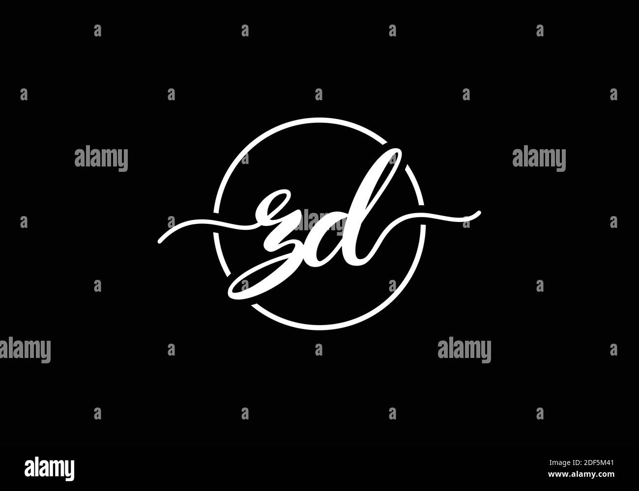 Initial Monogram Letter Z D Logo Design Vector Template Stock Vector ...