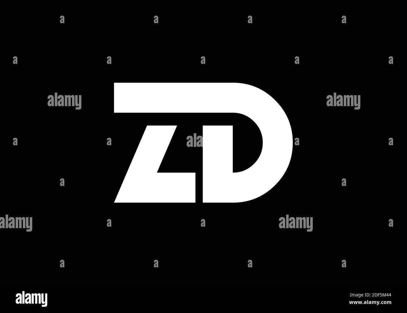 Initial Monogram Letter Z D Logo Design Vector Template Stock Vector ...