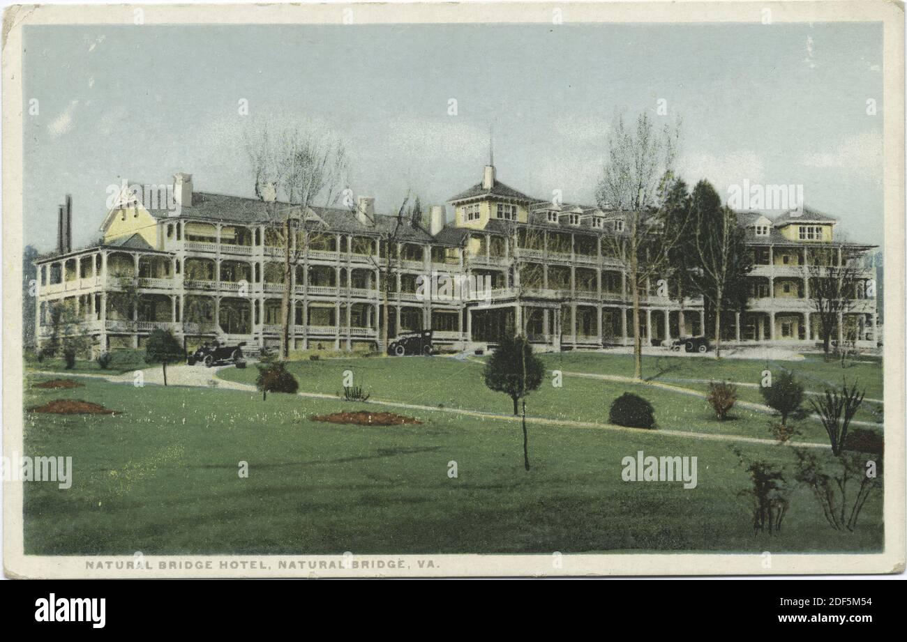 Natural Bridge Hotel, Natural Bridge, VA., still image, Postcards, 1898