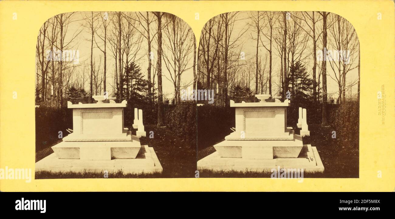 William Ellery Channing monument, Mt. Auburn., still image, Stereographs, 1850 - 1930 Stock Photo