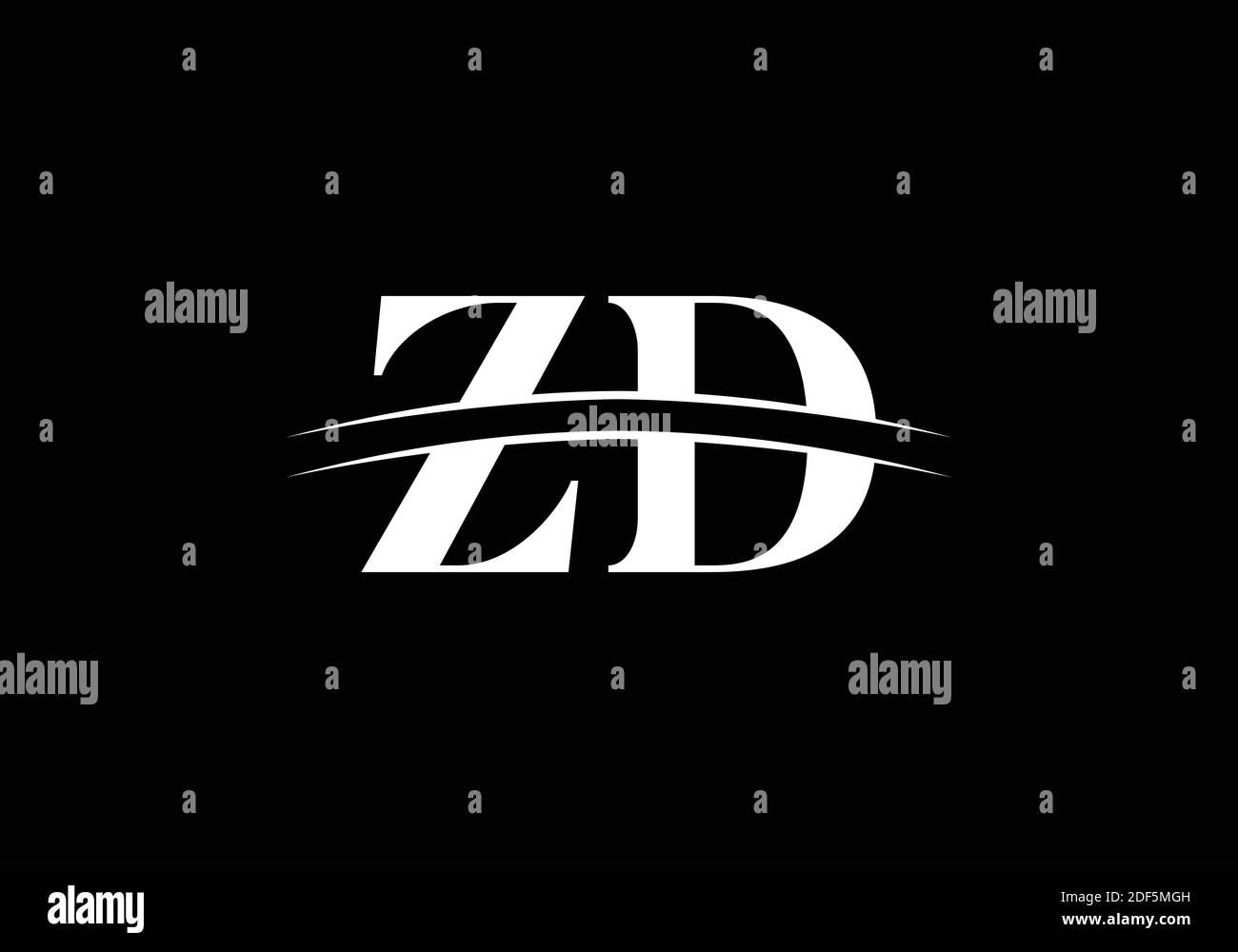 Initial Monogram Letter Z D Logo Design Vector Template Stock Vector ...