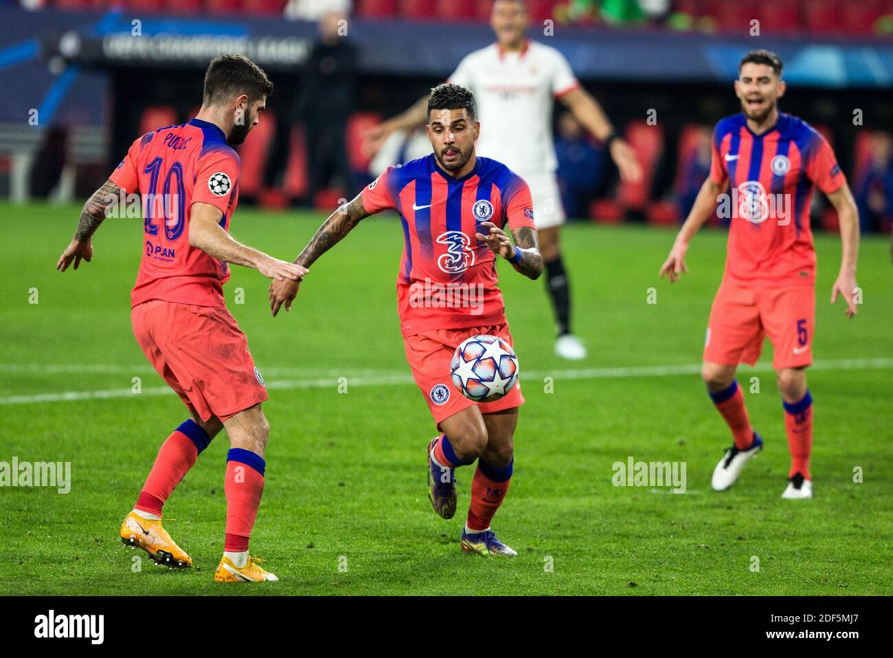 Emerson Palmieri Of Chelsea During The Uefa Champions League Group E Football Match Between Sevilla Fc And Chelsea Fc On De Lm Stock Photo Alamy