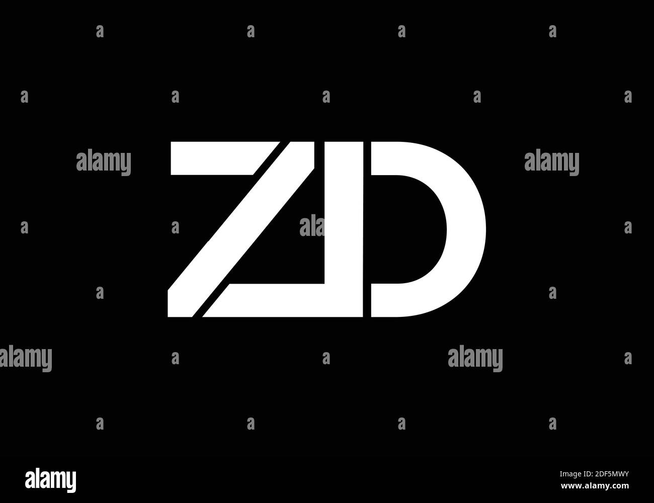 Initial Monogram Letter Z D Logo Design Vector Template Stock Vector ...