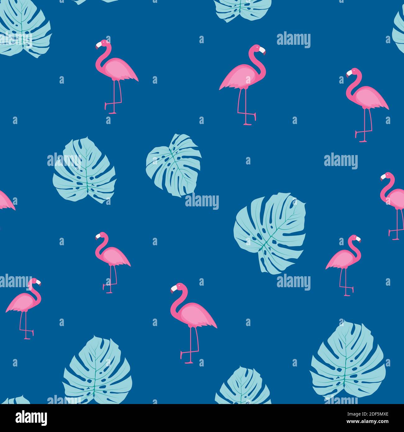 Cute Seamless Flamingo Pattern Illustration Stock Photo - Alamy
