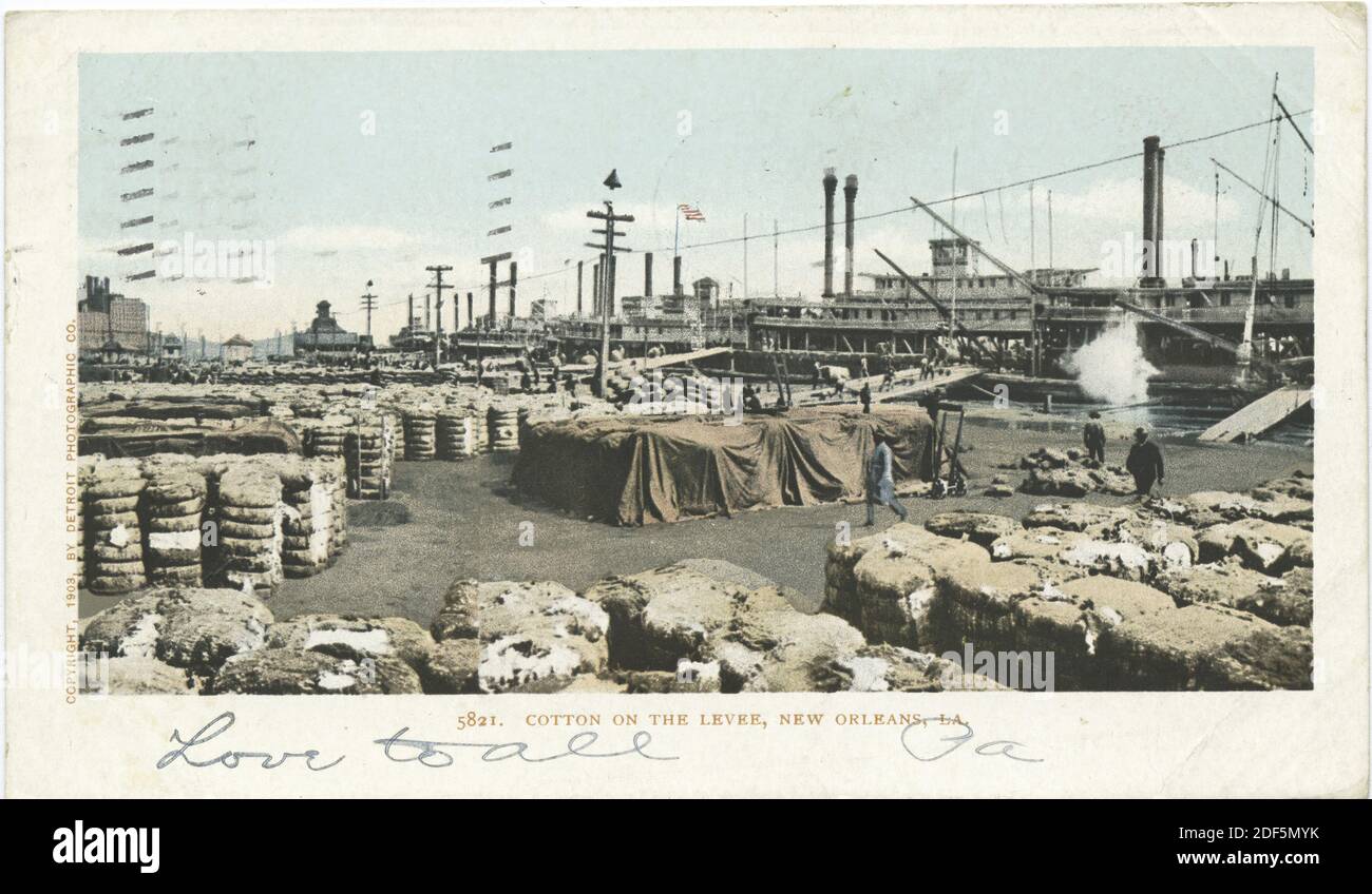 Collectibles Art & Collectibles New Orleans A Levee Scene Louisiana