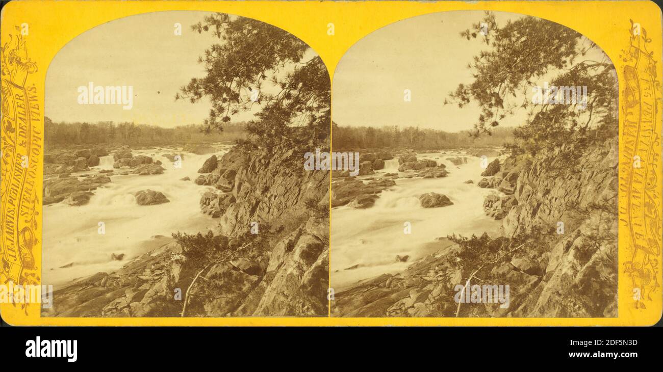 The great falls., still image, Stereographs, 1880, Jarvis, J. F. (John F.) (b. 1850 Stock Photo