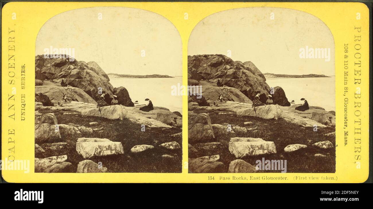 Pass Rocks, East Gloucester., still image, Stereographs, 1850 - 1930, Procter Brothers Stock Photo