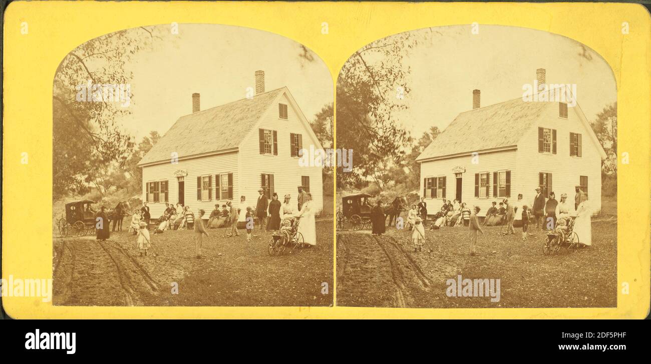 Crescent Beach cottage., still image, Stereographs, 1850 - 1930, Procter Brothers Stock Photo