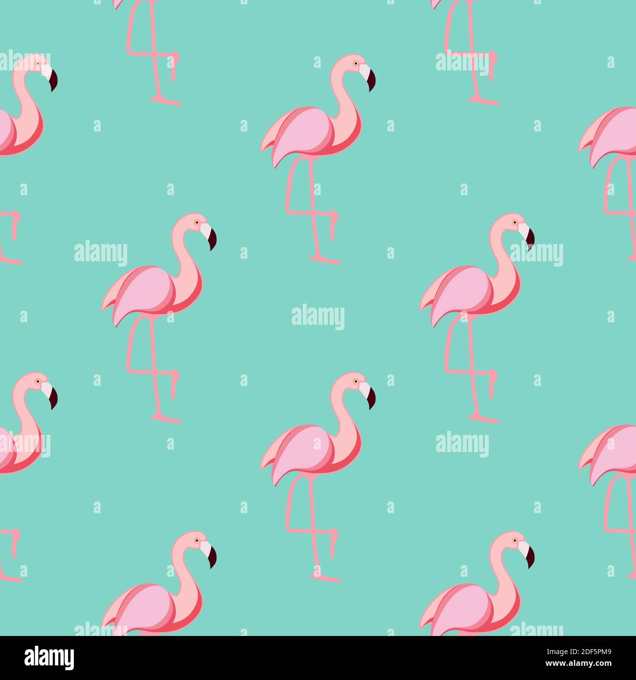 Cute Seamless Flamingo Pattern Illustration Stock Photo - Alamy