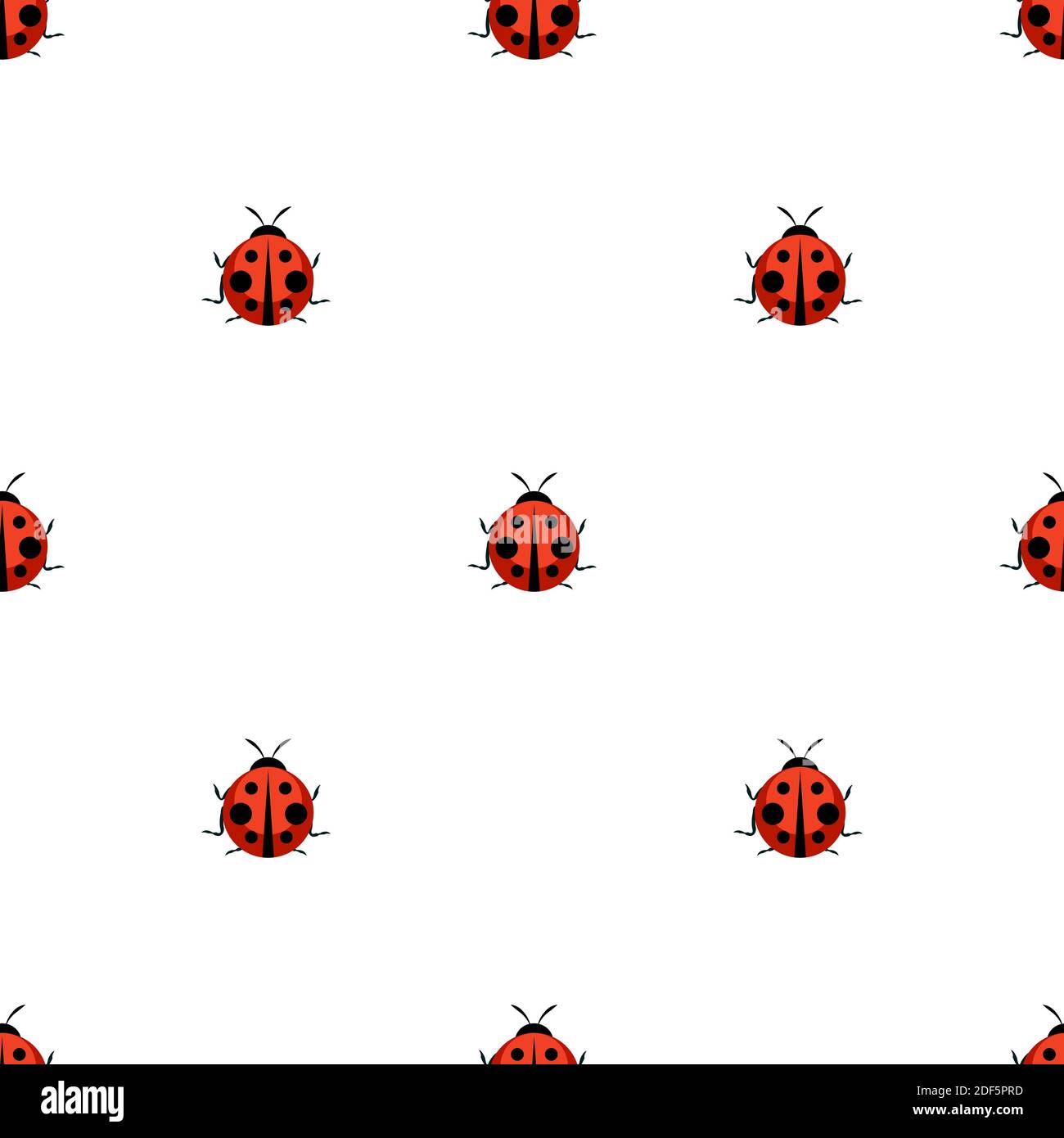 Cute Ladybug Seamless Pattern Background Illustration Stock Photo - Alamy