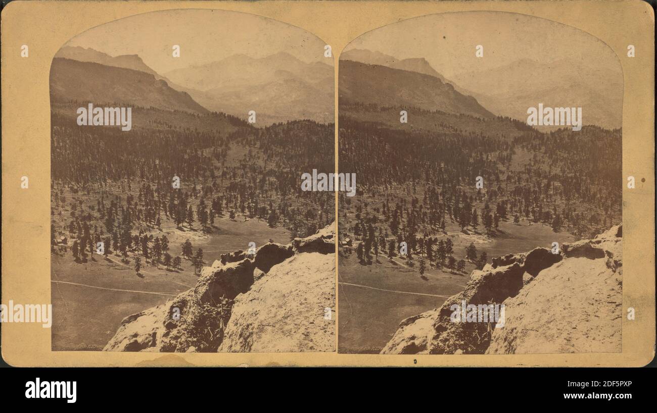 Long's Park, from Mt. Olympus., still image, Stereographs, 1850 - 1930, Riddle, J. R Stock Photo