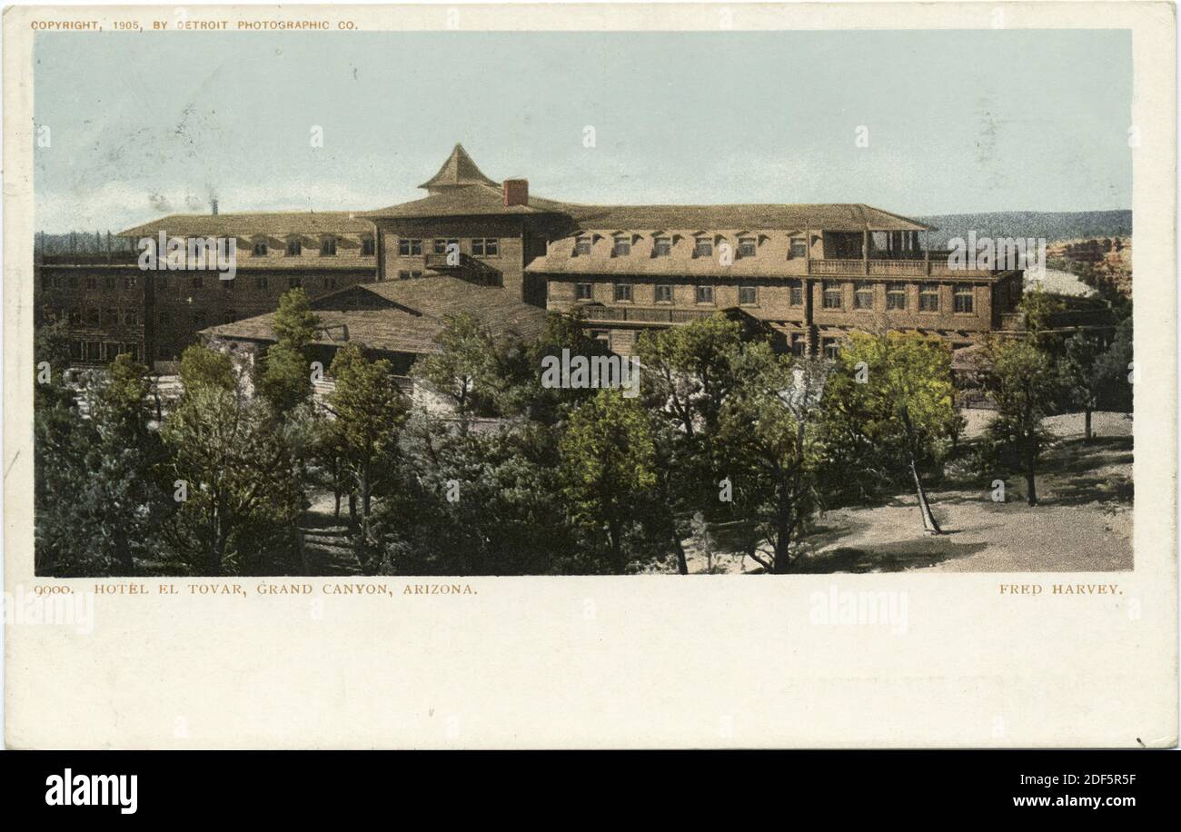 Hotel El Tovar, Grand Canyon, Ariz., still image, Postcards, 1898 - 1931 Stock Photo