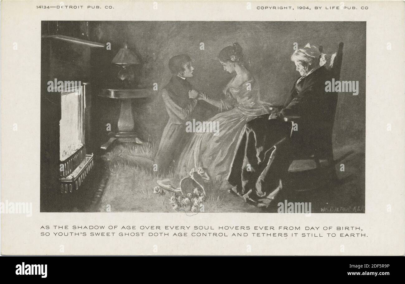 As the Shadows, Life Cartoons, still image, Postcards, 1898 - 1931 Stock Photo