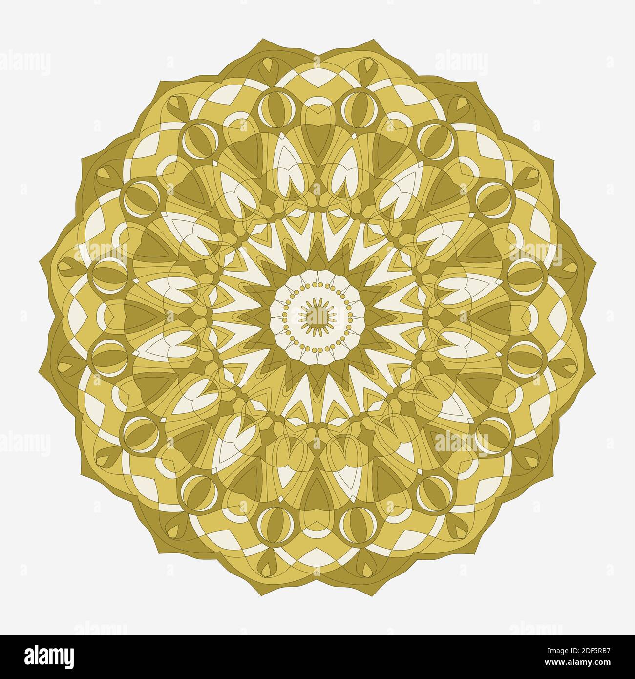 Mandala vector. A symmetrical round ornament. Ethnic draw Stock Vector