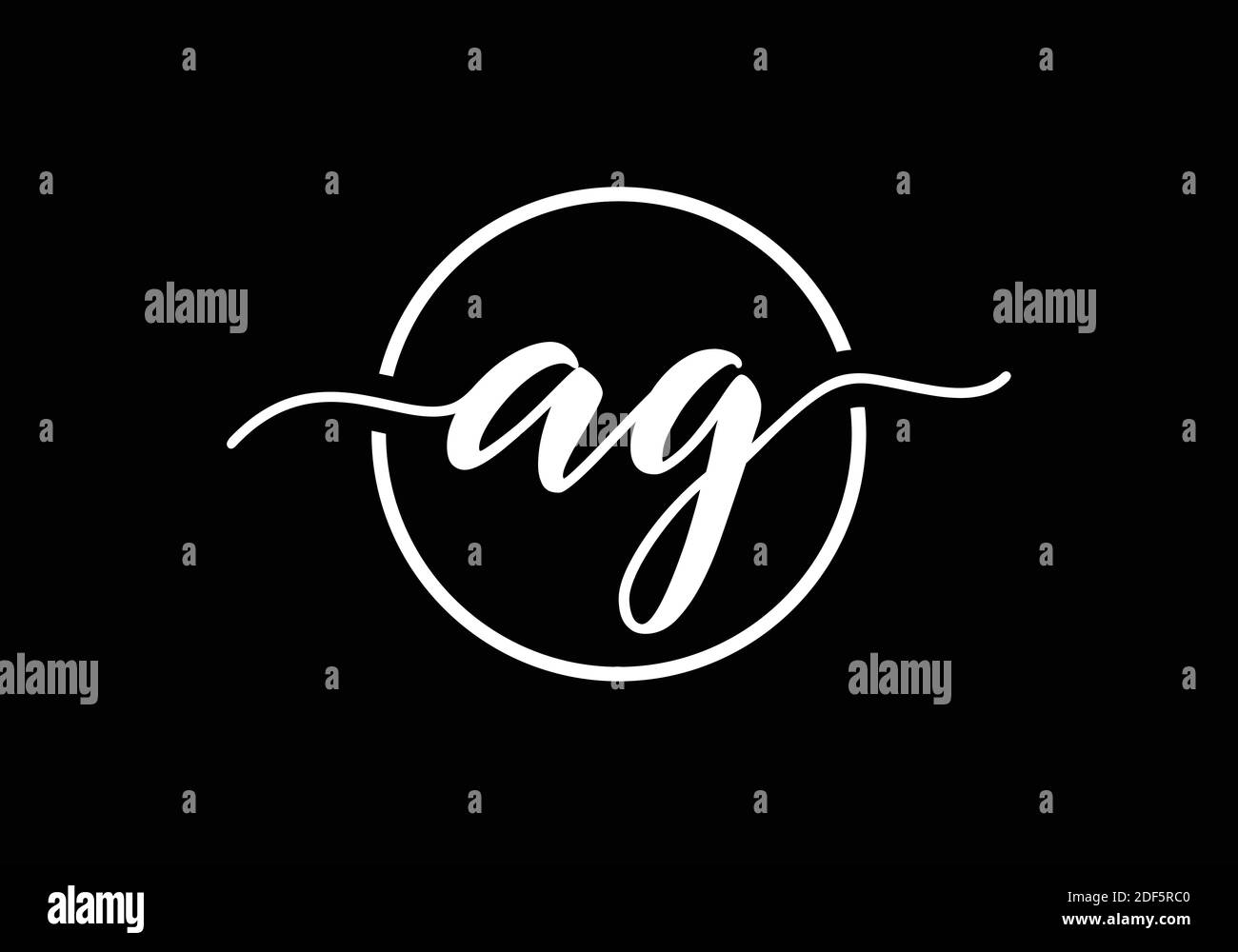 Initial Monogram Letter A G Logo Design Vector Template. Graphic ...