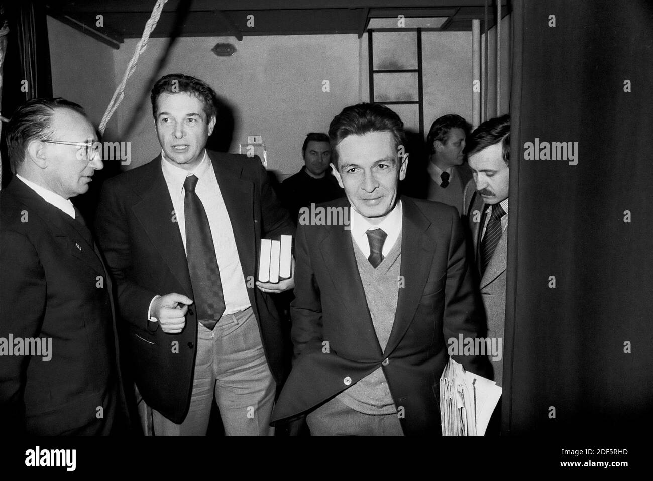 Enrico Berlinguer, segretario del PCI (Partito Comunista Italiano) con Luciano Lama, segretario del sindacato CGIL (Milano, 1976) - Enrico Berlinguer, secretary of the PCI (Italian Communist Party) with Luciano Lama, secretary