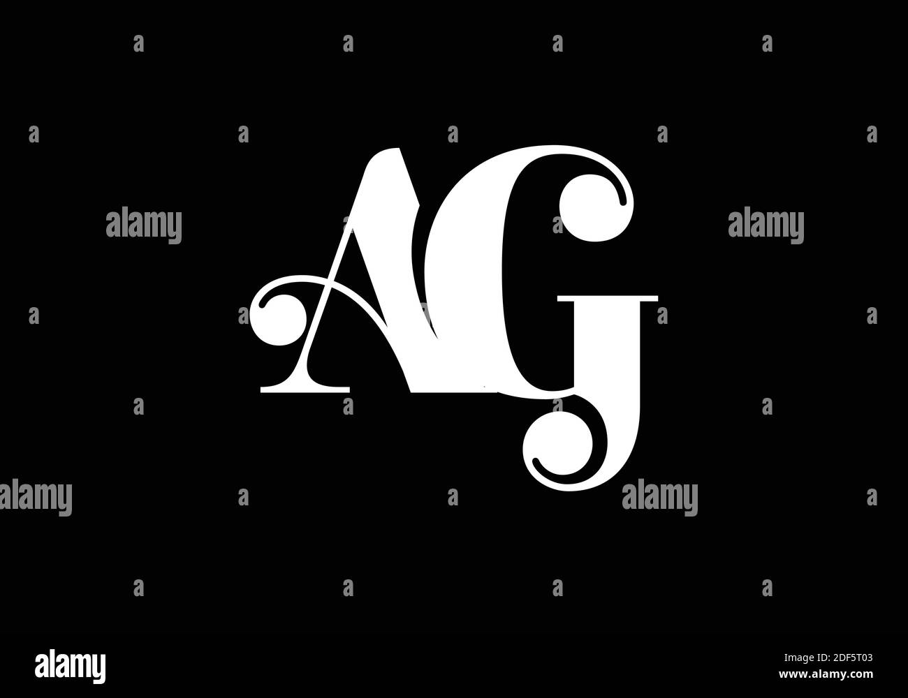 Initial Monogram Letter A G Logo Design Vector Template. Graphic Alphabet Symbol for Corporate Business Identity Stock Vector