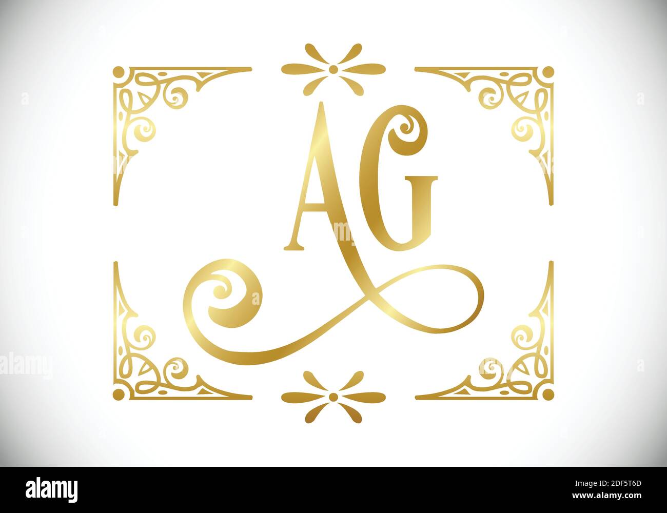 Initial Monogram Letter A G Logo Design Vector Template. Graphic Alphabet Symbol for Corporate Business Identity Stock Vector