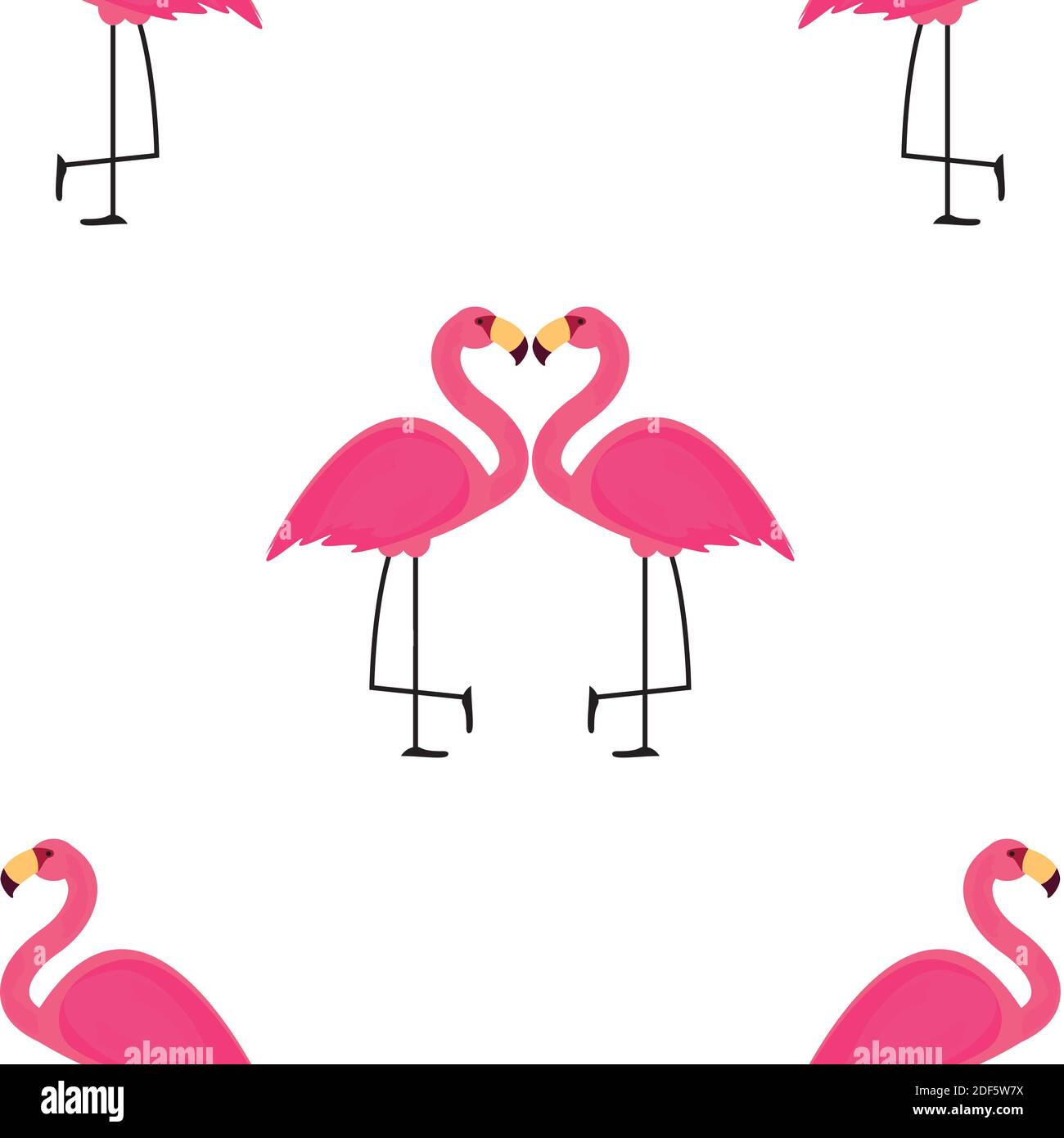 Pink Flamingo Seamless Pattern Background. Illustration Stock Photo - Alamy