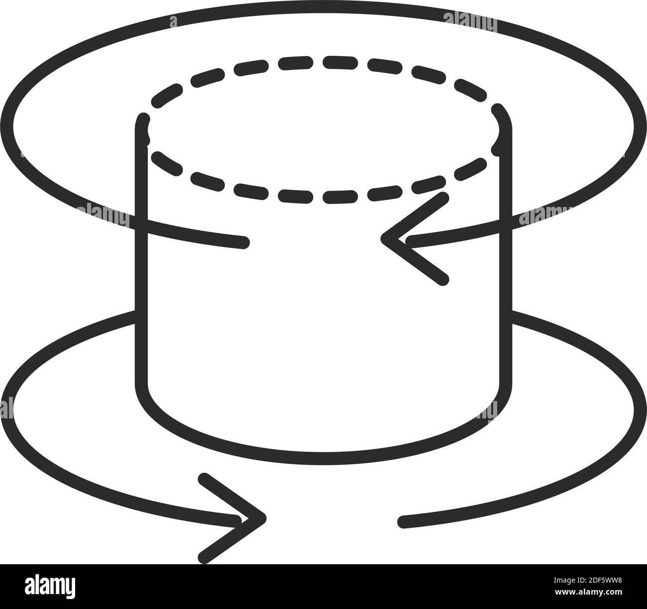 augmented reality 360 degree view vector illustration line style Stock Vector