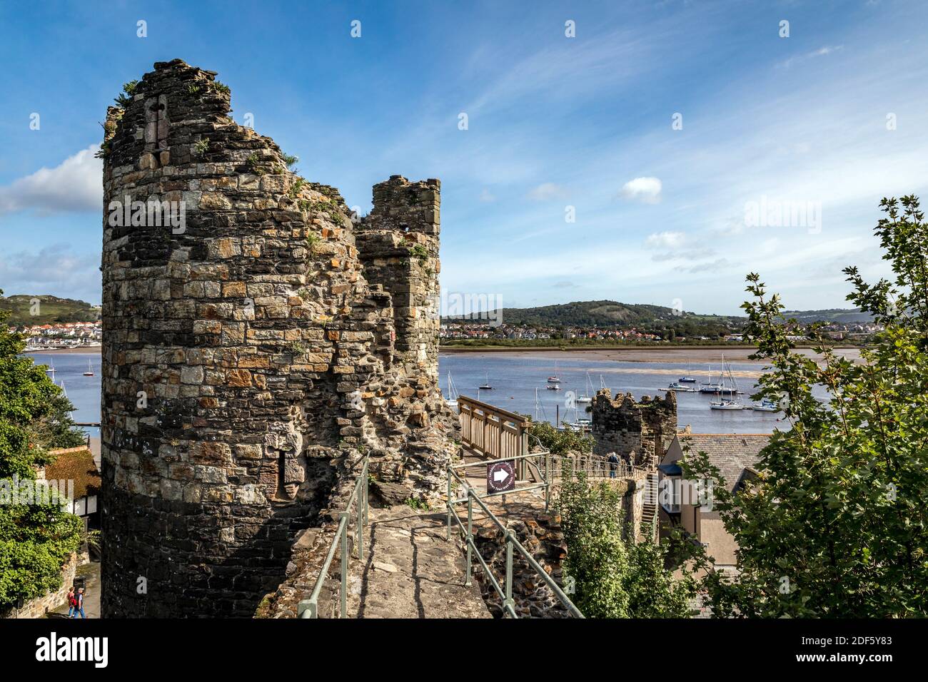 Conwy Town Walls; Wales Stock Photo