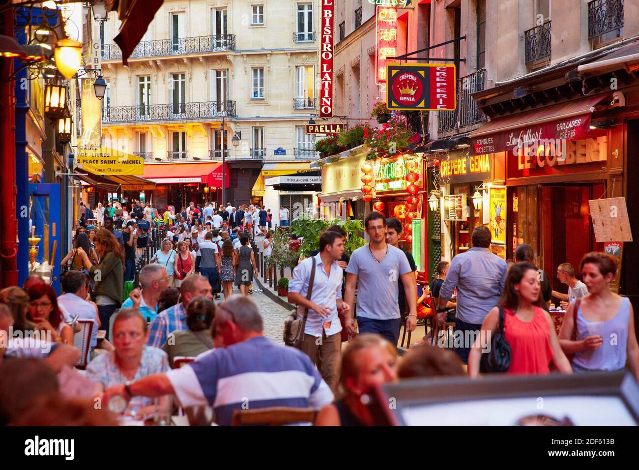 Terrace. Restaurant. Latin Quarter. Paris. France. Europe Stock Photo Alamy