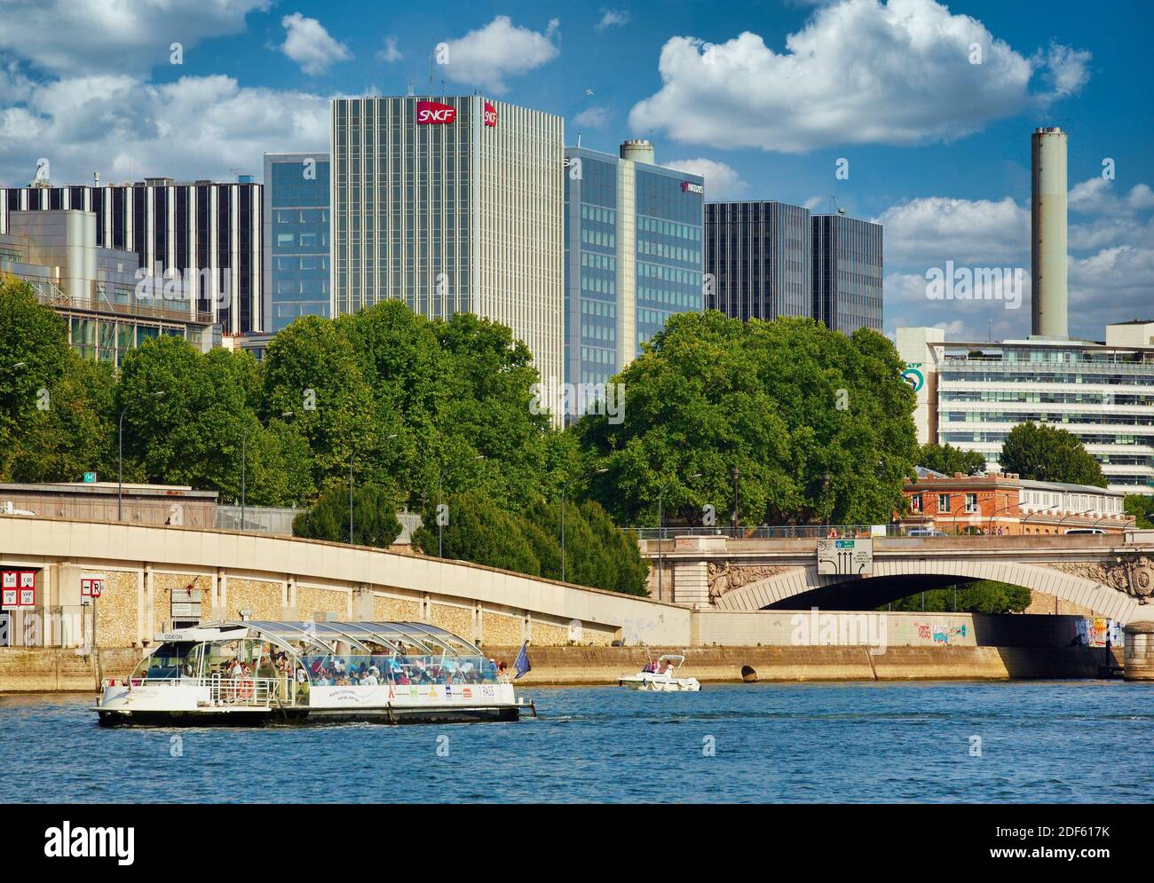 View from Quai Saint Bernard. Seine River. Paris. France. Europe Stock