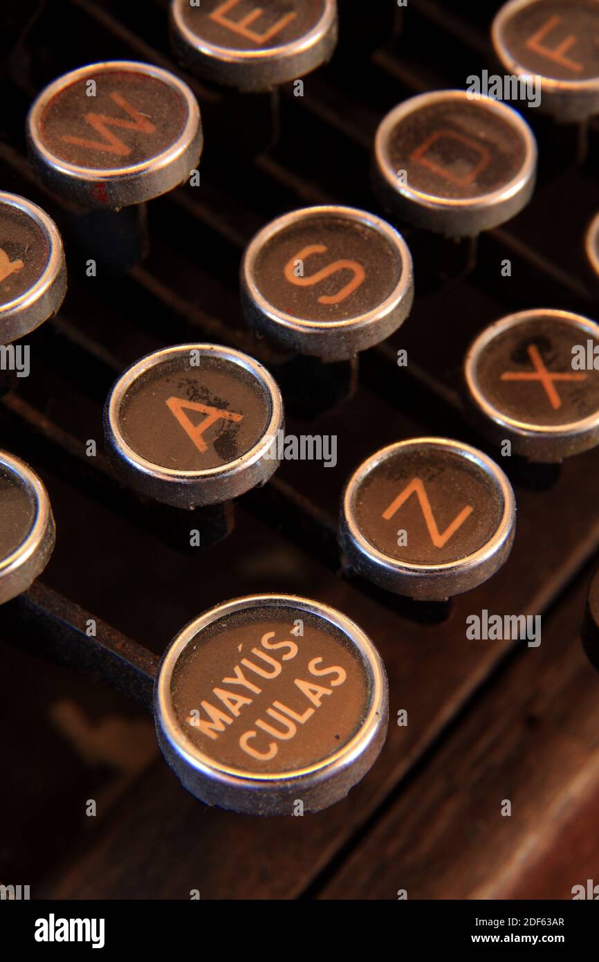 Keys of old typewriter Stock Photo Alamy