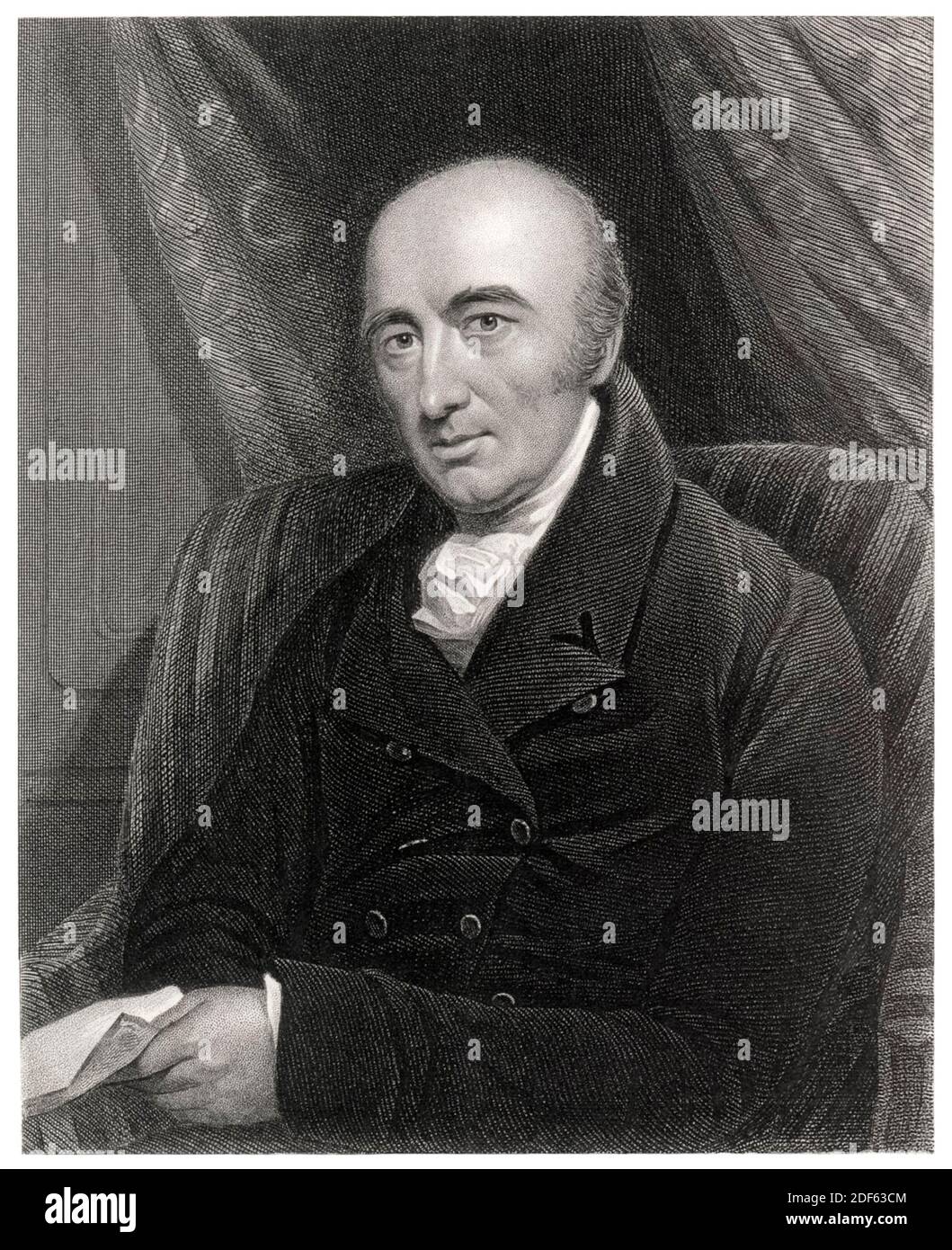 English chemist and physicist, William Hyde Wollaston (1766–1828), portrait engraving after John Jackson, circa 1860 Stock Photo
