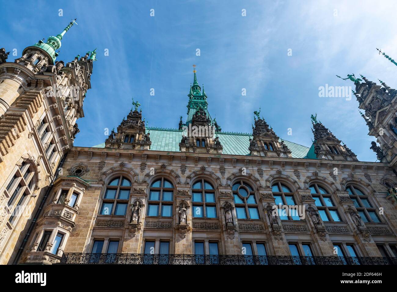 Facade of the Hamburg City Hall in the center of Hamburg, Germany Stock ...