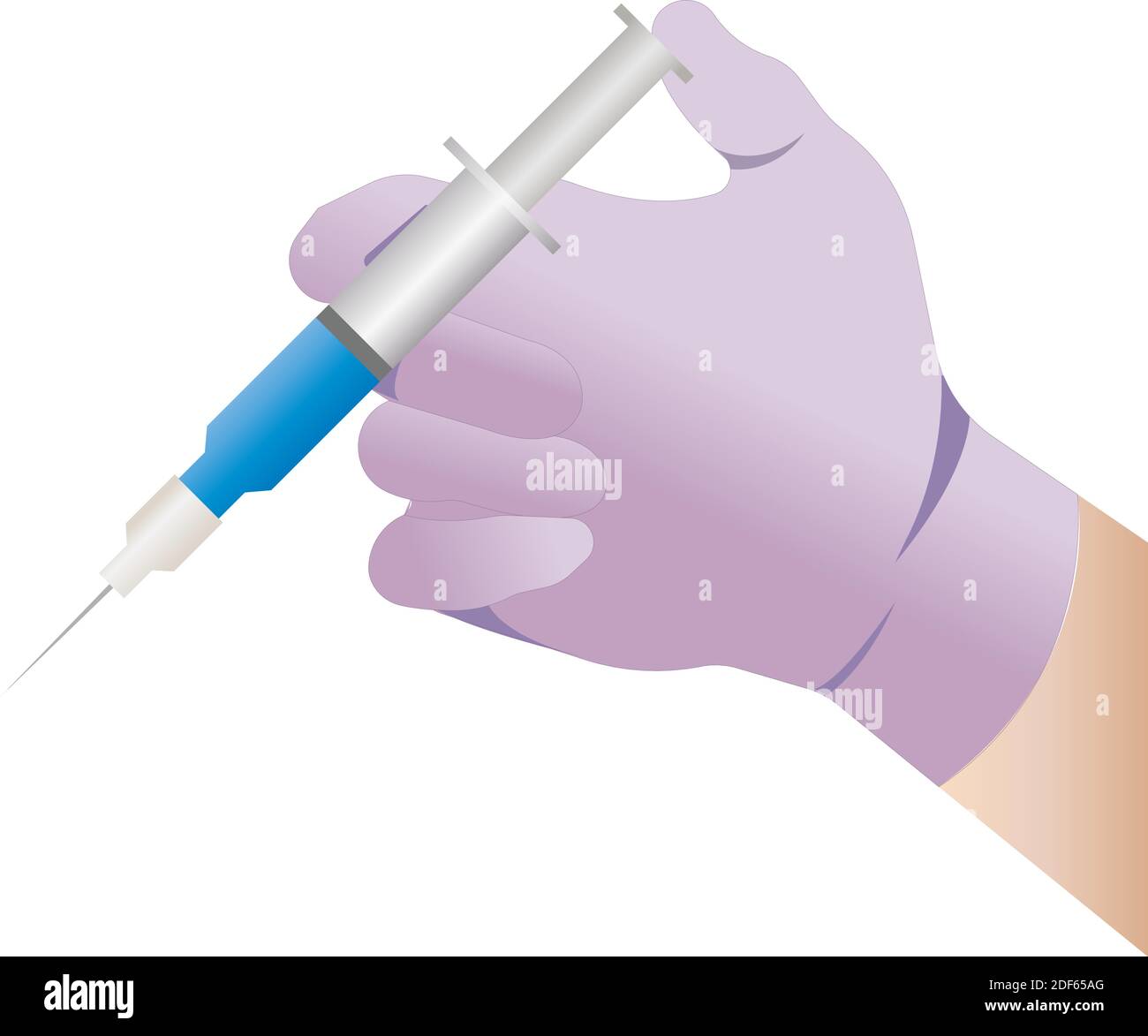 arzt oder krankenschwester, die einen chirurgischen handschuh tragen, der  eine coronavirus-covid-19-impfflasche und eine spritze hält 16426383  Stock-Photo bei Vecteezy