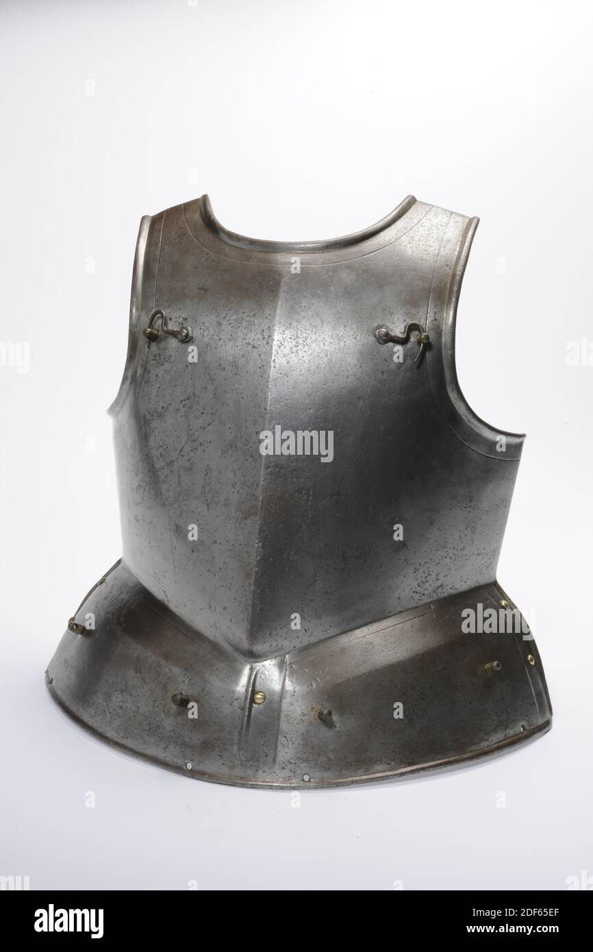 Anonymous 17th Century Breastplate Made Of Bare Iron Forged In One Piece From A Rather Thin