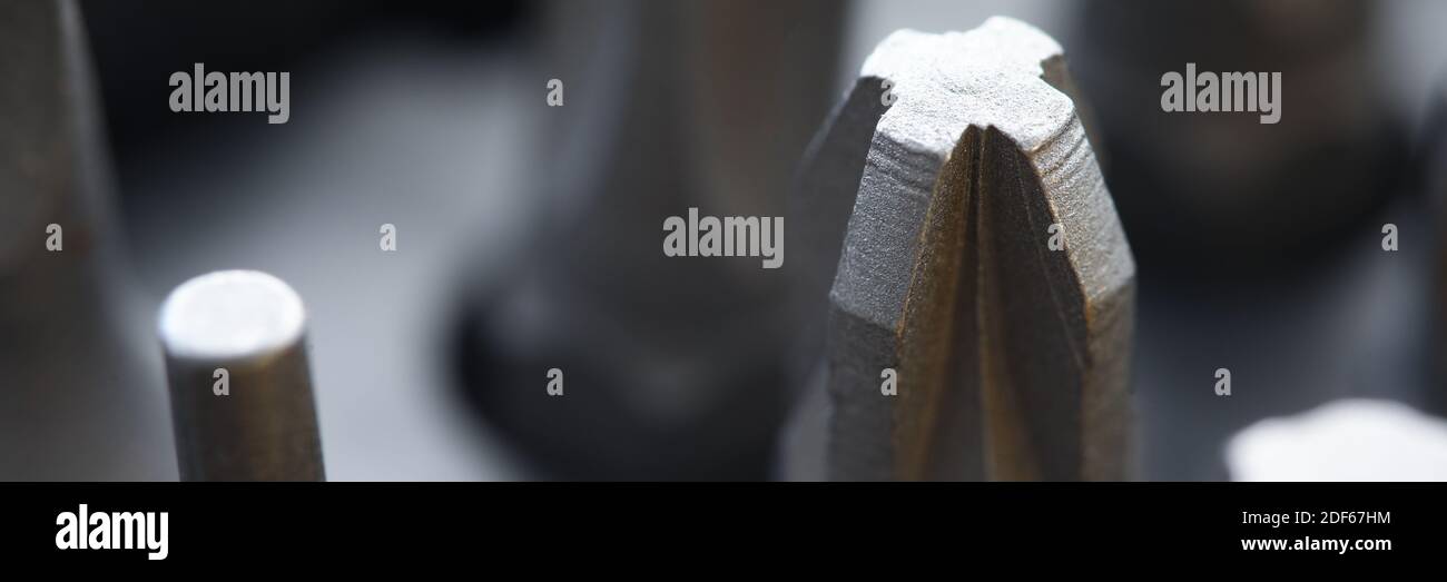 Screwdriver heads types and their purposes closeup Stock Photo Alamy