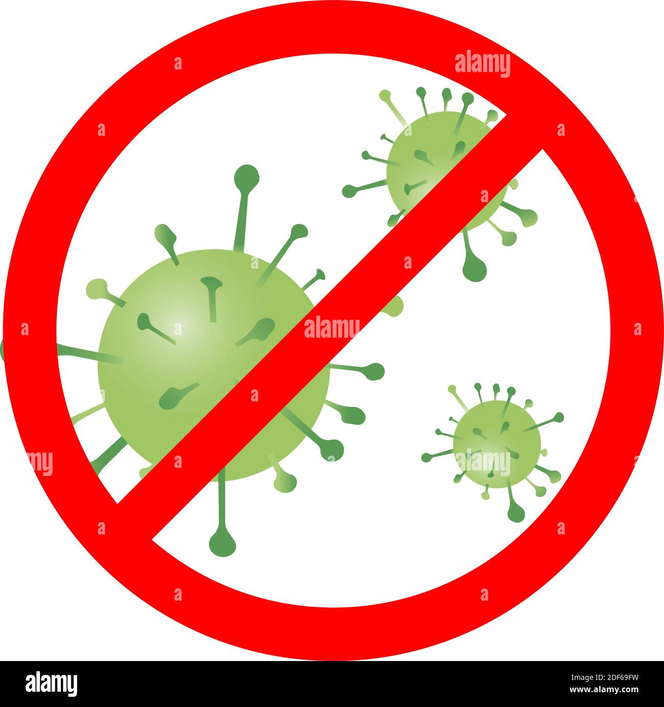 Coronavirus infection warning sign illustration on a white background ...