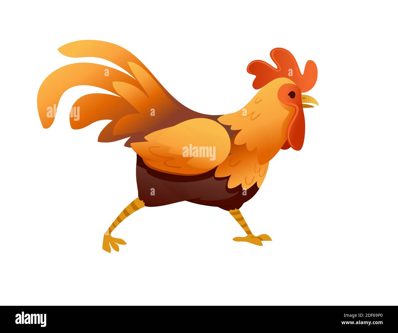 Cute cock farm agriculture hen rooster cartoon animal design flat vector  illustration Stock Vector Image & Art - Alamy