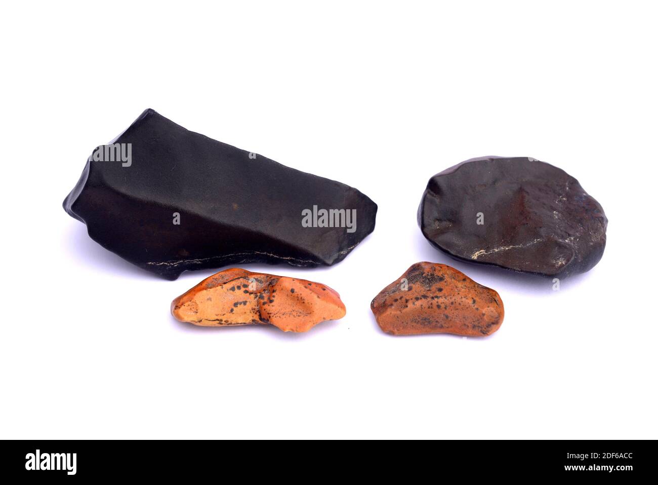 Ventifact are rocks that have been polished by sand driven by the wind on desserts. This ventifacts are from Namib dessert (Namibia). Stock Photo