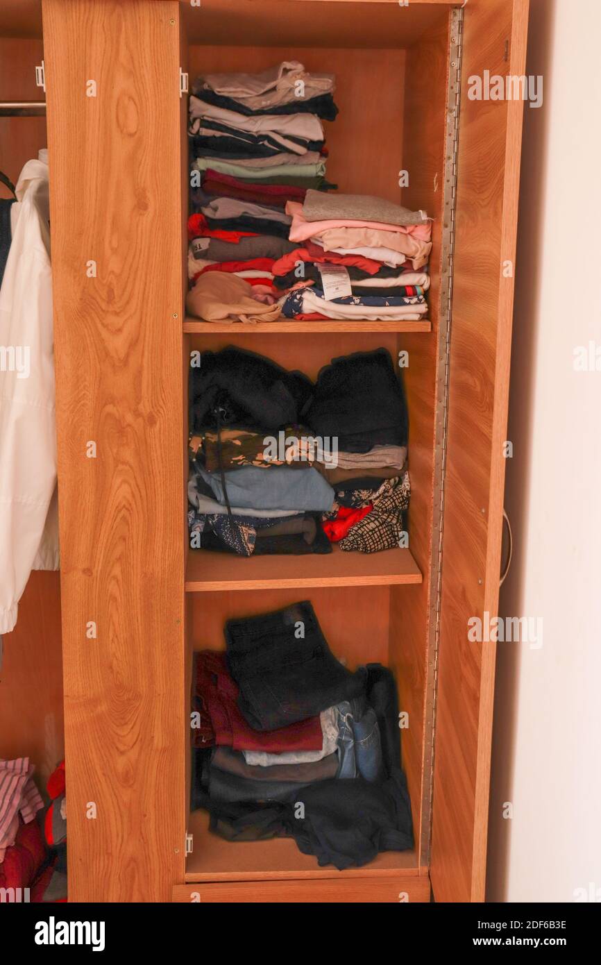 Clothes on the hanger, in the closet, fashion Stock Photo Alamy