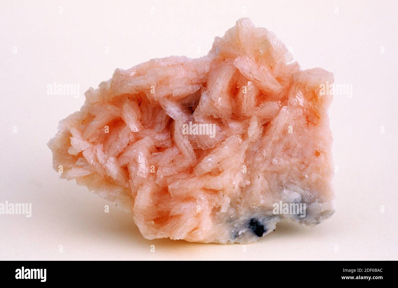 Dolomite is a mineral compossed of calcium magnesium carbonate. This sample comes from Italy. Stock Photo